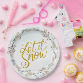 Rot, Silberfrohe Weihnachtswüste Pappteller (Party)