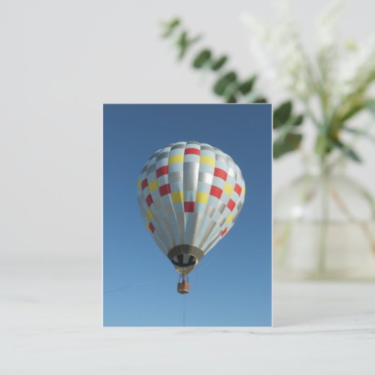 Rot-Silberluftballon Postkarte (Stehend Vorderseite)