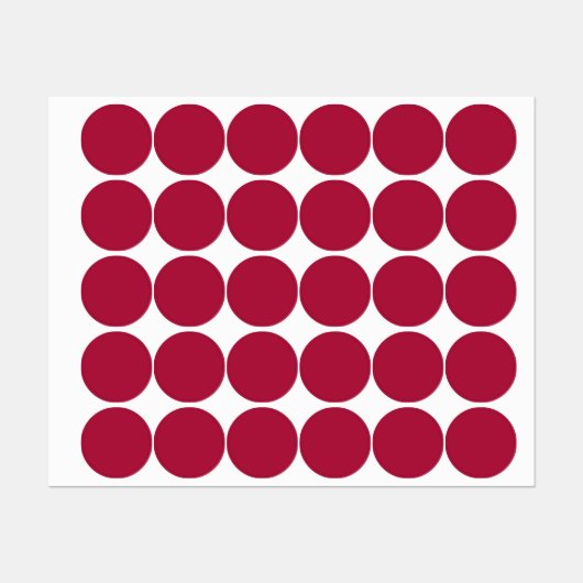 Rot (Solid Color) Etiketten (Blatt)