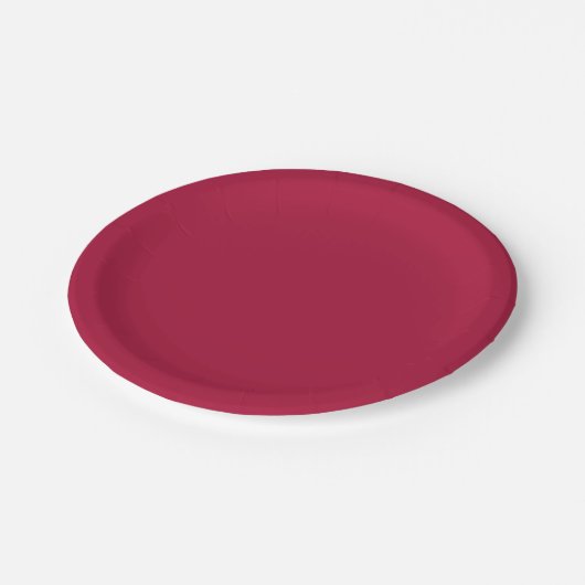 Rot (Solid Color) Pappteller (Schrägansicht)