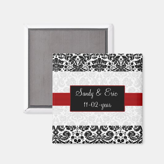 rot Speichern des Datums-Magneten Magnet (Vorderseite/Rückseite)