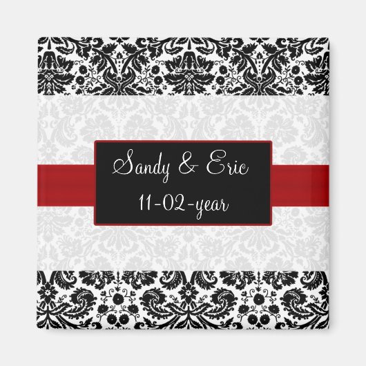 rot Speichern des Datums-Magneten Magnet (Vorne)