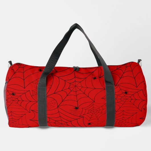 Rot-Spinnenwebsäure Duffle Bag (Rückseite)