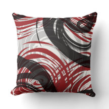 ROT-SPIRALEN-ENTWURF Retro Wurfs-Kissen