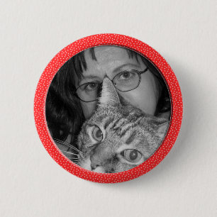 Rot sprenkelt Rahmen Button