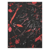 Rot spritzt, abstrakte Kunst, Farbe auf schwarzem Tischdecke (Vorderseite)