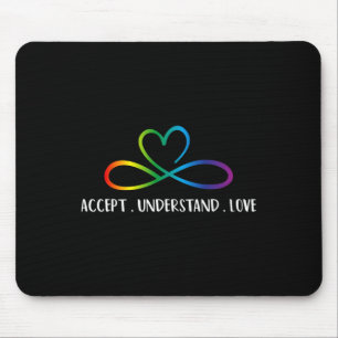Rot statt Autismus Unendlichkeit akzeptieren Liebe Mousepad