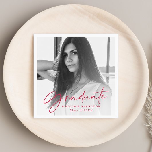 Rot | Stilvoller Abschluss für Skript-Foto Serviette