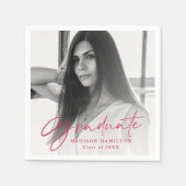 Rot | Stilvoller Abschluss für Skript-Foto Serviette (Vorderseite)