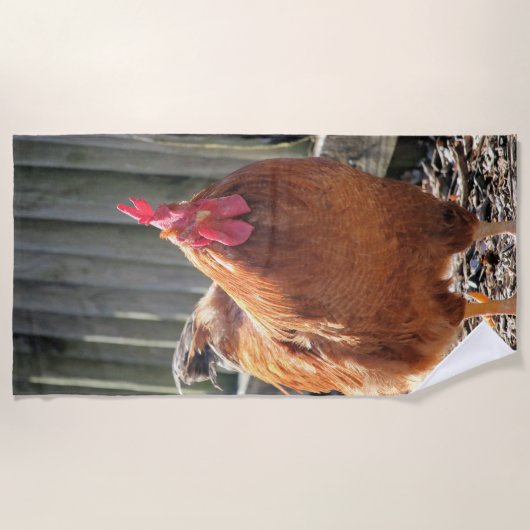 Rot Strandtuch (Vorderseite)