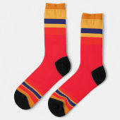 Rot + Streifen Socken (Linkes Detail)