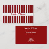 Rot Stripes Visitenkarte (Vorne/Hinten)