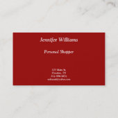 Rot Stripes Visitenkarte (Rückseite)