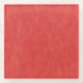 Rot subtil minimalistisches, elegantes modernes Mu Glasuntersetzer (Vorderseite)
