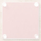 Rot subtil minimalistisches, elegantes modernes Mu Glasuntersetzer (Rückseite)