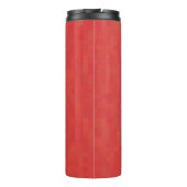 Rot subtil minimalistisches, elegantes modernes Mu Thermosbecher (Rückseite)