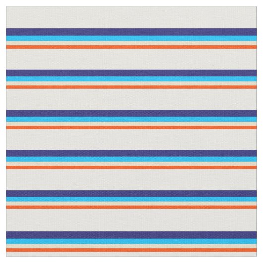 Rot, Tan, Deep Sky Blue, Midnight Blue und White Stoff (Nahaufnahme)