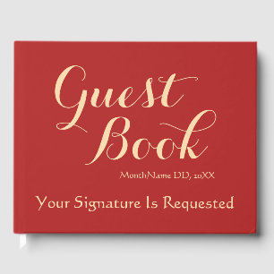 Rot, Tan Generic Guestbook Gästebuch
