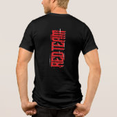 Rot-Team-Glitch-Cyber-Taktik-T-Shirt Tri-Blend Shirt (Rückseite)
