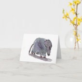 Rot Toed Elefant • Konrad Mazur, Alter 6 Karte (Gelbe Blume)