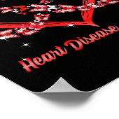 Rot tragen für Herzerkrankungen Aufklärung Herzsti Poster (Ecke)