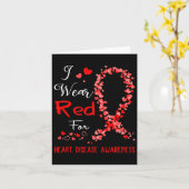 Rot tragen für Herzerkrankungen Karte (Gelbe Blume)