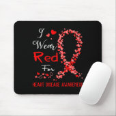 Rot tragen für Herzerkrankungen Mousepad (Mit Mouse)