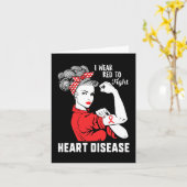 Rot tragen, um Herzkrankheiten zu bekämpfen Bewuss Karte (Gelbe Blume)