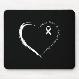 Rot tragen, um Herzkrankheiten zu bekämpfen Mousepad