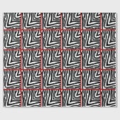 Rot trimmte Zebra mit Ziegeln gedecktes Packpapier (Flach)
