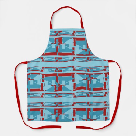 Rot türkisfarbene Mittelmeer Aussichtspunkte auf A Schürze (Vorderseite)