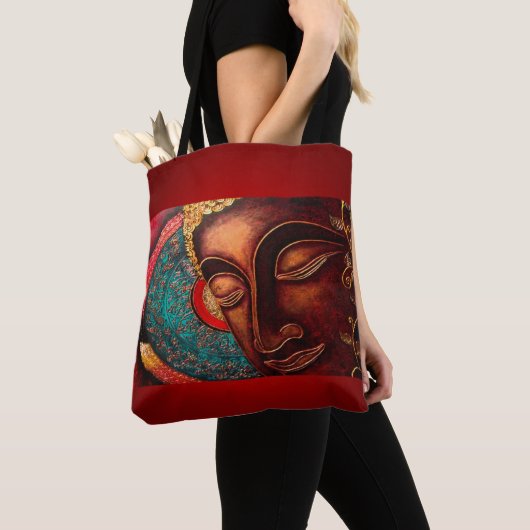 Rot u. Gold Buddha Tasche (Von Nahem)