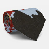 Rot u. Goldabstrakte Krawatte (Gerollt)