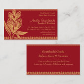 Rot u. GoldVisitenkarte Visitenkarte (Vorne/Hinten)