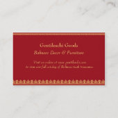 Rot u. GoldVisitenkarte Visitenkarte (Rückseite)