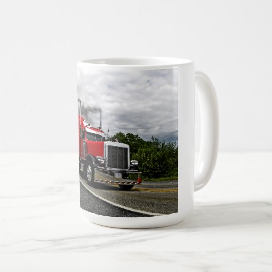 Rot u. Rollin Peterbilt Tasse (VorderseiteRechts)