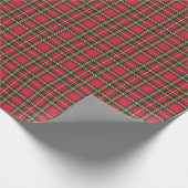 Rot u. Tartan-Muster Geschenkpapier (Ecke)
