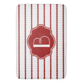 Rot-u. Weiß-Kamm-Muschel-Streifen; addieren Sie Badematte (Vorderseite Vertikal)