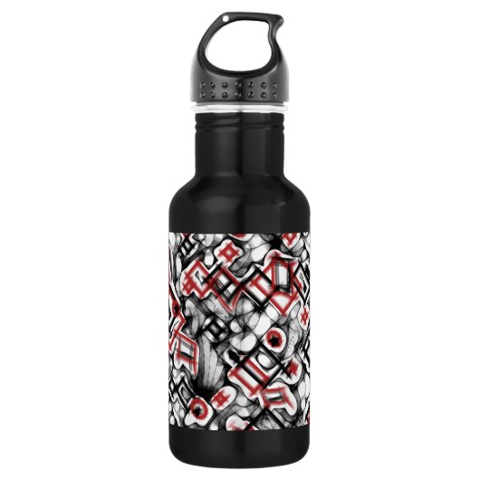 Rot überall edelstahlflasche (Vorderseite)