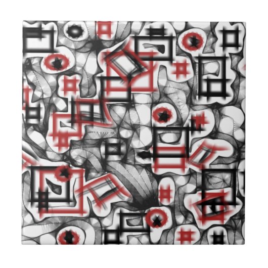 Rot überall fliese (Vorderseite)