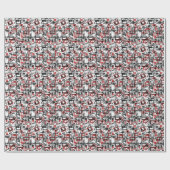 Rot überall geschenkpapier (Flach)