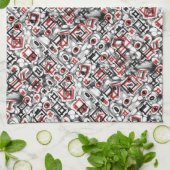 Rot überall küchentuch (Gefaltet)