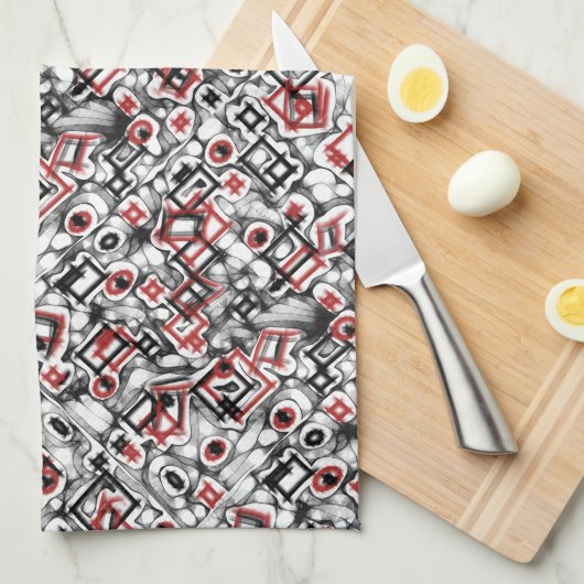 Rot überall küchentuch (Viertel Falte)