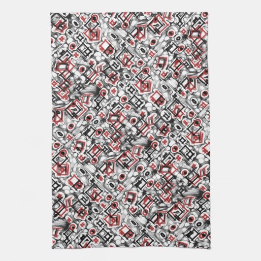 Rot überall küchentuch (Vertikal)