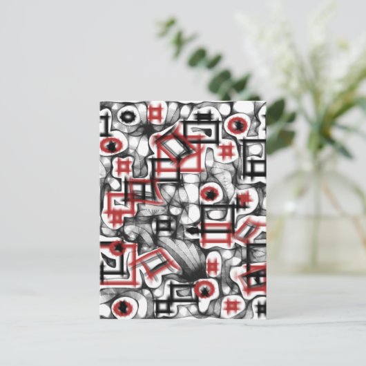 Rot überall postkarte (Stehend Vorderseite)