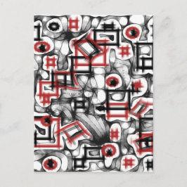 Rot überall postkarte