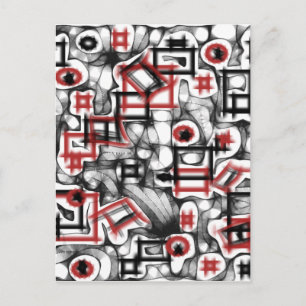 Rot überall postkarte