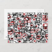 Rot überall postkarte (Vorne/Hinten)