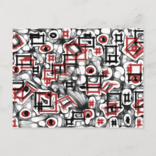 Rot überall postkarte