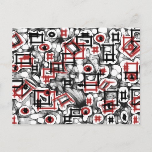 Rot überall postkarte (Vorderseite)